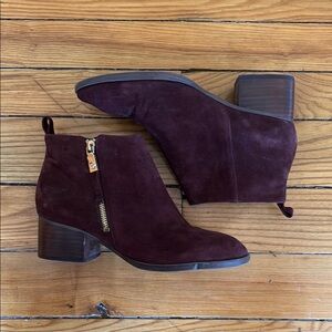 Tommy Hilfiger Burgundy Suede Ankle Boots W’s 7.5 - Great Condition
